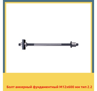 Болт анкерный фундаментный М12х600 мм тип 2.2 в Петропавловске