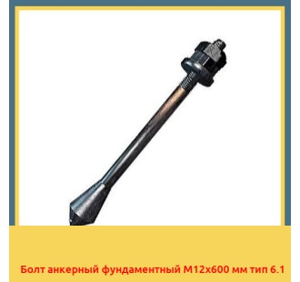 Болт анкерный фундаментный М12х600 мм тип 6.1 в Петропавловске