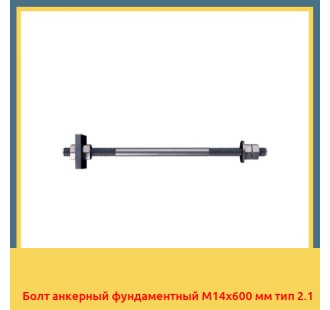 Болт анкерный фундаментный М14х600 мм тип 2.1 в Петропавловске