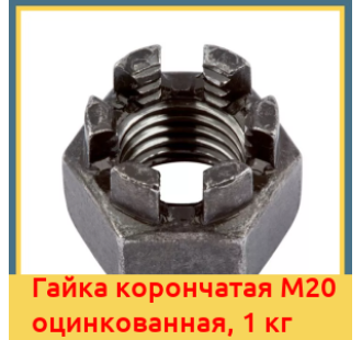 Гайка корончатая М20 оцинкованная, 1 кг в Петропавловске