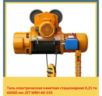 Таль электрическая канатная стационарная 0,25 тн 60000 мм JET WRH-60-250