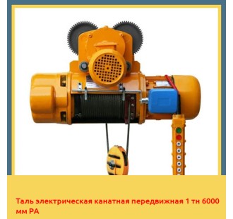 Таль электрическая канатная передвижная 1 тн 6000 мм РА