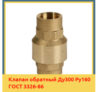 Клапан обратный Ду300 Ру160 ГОСТ 3326-86 в Петропавловске
