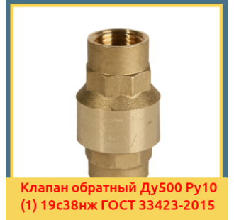 Клапан обратный Ду500 Ру10 (1) 19с38нж ГОСТ 33423-2015 в Петропавловске