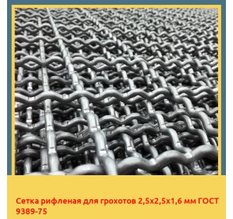 Сетка рифленая для грохотов 2,5х2,5х1,6 мм ГОСТ 9389-75 в Петропавловске